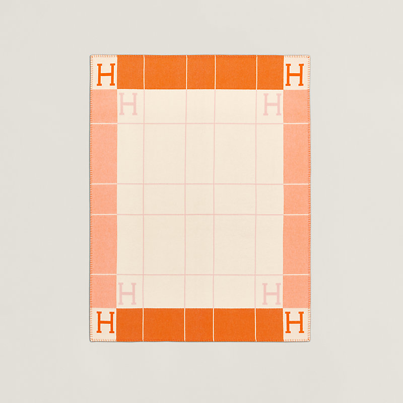 Avalon III throw blanket - Black | Hermès UK